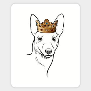 Portuguese Podengo Pequeno Dog King Queen Wearing Crown Sticker